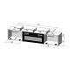 4. ROVA TV cabinet with electric fireplace 190x37x48 black/gloss black