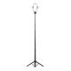 18. Selfie stick WC12YDS 1.3m aluminum alloy telescopic tripod with dual lamp and phone holder - black