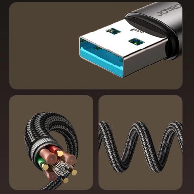 6. Joyroom S-A56 EnjoyX Series 90° USB-A - USB-C 3A cable 1.2m - black