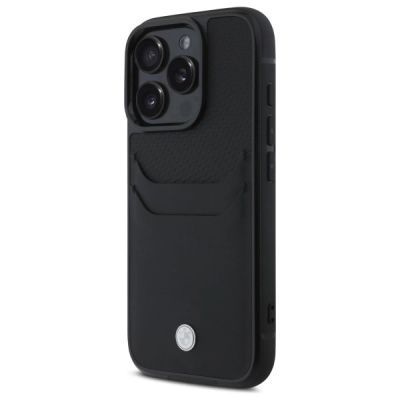 2. BMW Sign Leather Cardslot Case for iPhone 16 Pro Max - Black