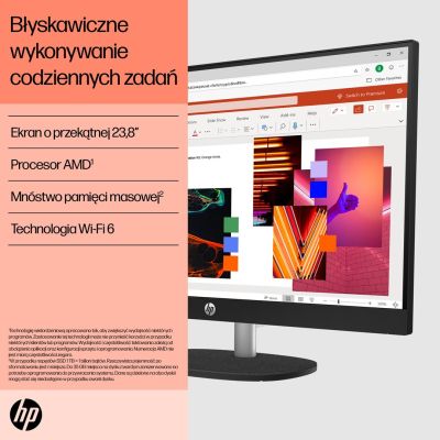 31. HPAiO 24-cr0312nw Ryzen 5 7520 23.8" FHD IPS 250nits AG 16GB DDR5 SSD512 Radeon 610M Cam720p kB+Mouse Win11 Shell White 2Y