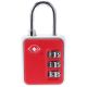 2. COMBINATION PADLOCK FOR SUITCASE BAG PROWORLD RED