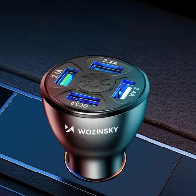3. Wozinsky WCCAW 50W 4x USB-A QC car charger - white