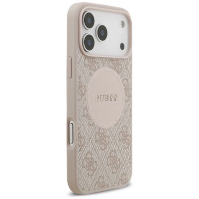 4. Guess 4G Circle Classic Logo MagSafe case for iPhone 17 Pro Max - pink