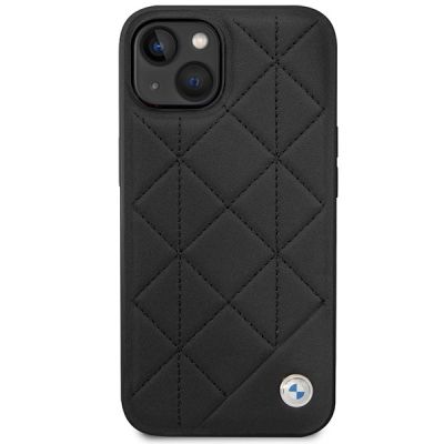 3. Case BMW BMHCP14S22RQDK iPhone 14 6.1" black/black Leather Quilted