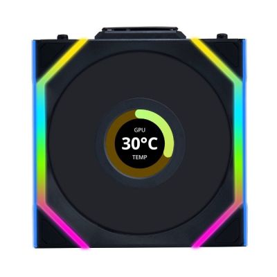 4. Lian Li UNI FAN SL Wireless LCD 120 Computer Case Fan 12 cm Black 3 pcs.
