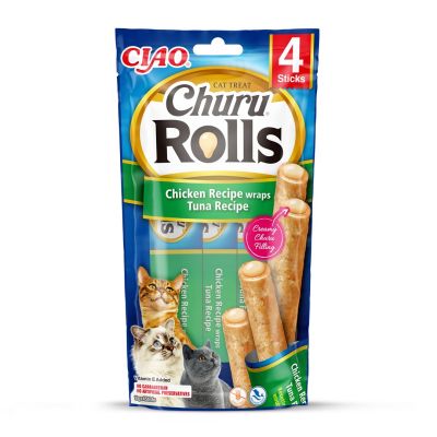 INABA Churu Rolls Tuna with Chicken - a treat for cats - 4x10 g