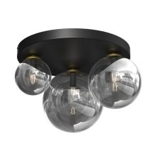 Ceiling lamp CEILING LIGHT BURSA 3XE14/E27 BLACK/GOLD