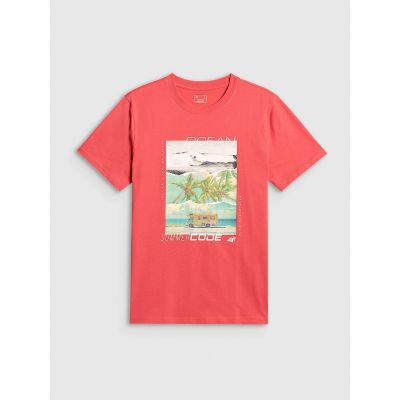 5. Men's regular printed T-shirt 4F 4FRSS26TTSHM4304-63S