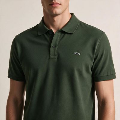 11. Paul&Shark men's polo shirt, olive cotton, 99311001-89 – classic, sporty elegance