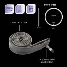 BICYCLE TUBES 26x1.3/8 DV BICYCLE GEAR