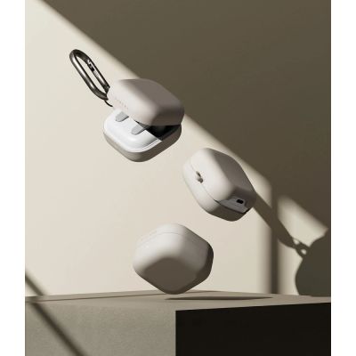 4. Ringke Silicone Case for Samsung Galaxy Buds 4 / 4 Pro - Beige