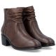 4. Women's brown leather ankle boots on a block heel Rieker 73953-27