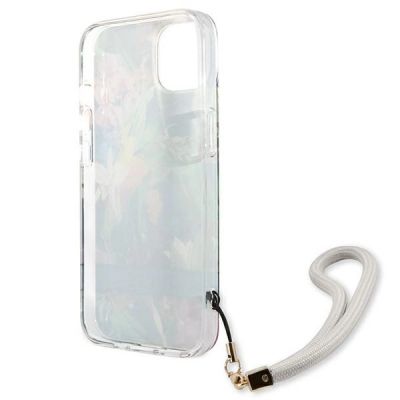 6. Guess GUHCP13SHFLSB iPhone 13 mini 5.4" blue/blue hardcase Flower Strap
