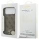 8. Guess Leather 4G Triangle Strass MagSafe Case for iPhone 17 Pro Max / 18 Pro Max - Brown