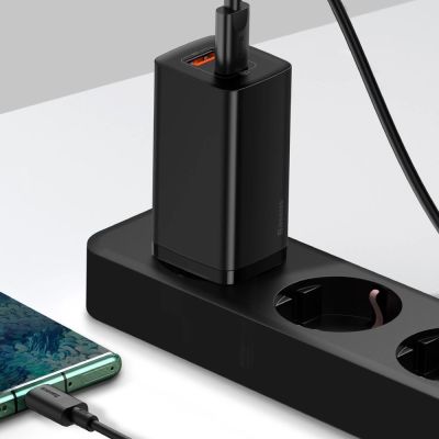 8. Baseus GaN2 Lite fast charger 65W USB / USB Type C Quick Charge 3.0 Power Delivery (gallium nitride) black (CCGAN2L-B01)