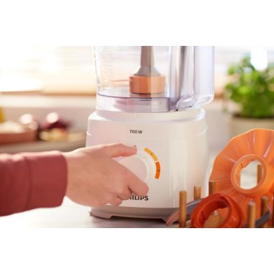 25. Philips Daily Collection Compact 700W Food Processor with 16 Functions