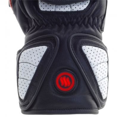 7. GLOVII HEATED MOTORCYCLE GLOVES, BATTERY- OR RECHARGEABLE-BATTERY POWERED, XL, BATTERIES, CHARGER AND CABLES INCLUDED, GDBXL