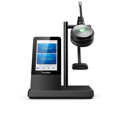 5. Yealink WH66 Mono UC Headset Wireless Headband Office/Call Center USB Type-A Bluetooth Charging Stand Black