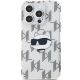 3. Karl Lagerfeld IML Choupette Head & Monogram case for iPhone 15 Pro Max - transparent