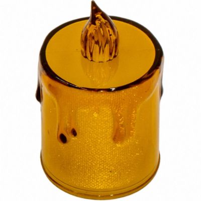 33. DECORATIVE CANDLE 8 CM AMBER WARM WHITE 1 LED