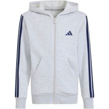 adidas Essentials Full-Zip Hoodie for Kids Light Gray KQ9050