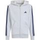 adidas Essentials Full-Zip Hoodie for Kids Light Gray KQ9050