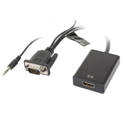 2. Lanberg AD-0021-BK adapter (D-Sub (VGA), Mini Jack M - HDMI F; 0.20m; black)
