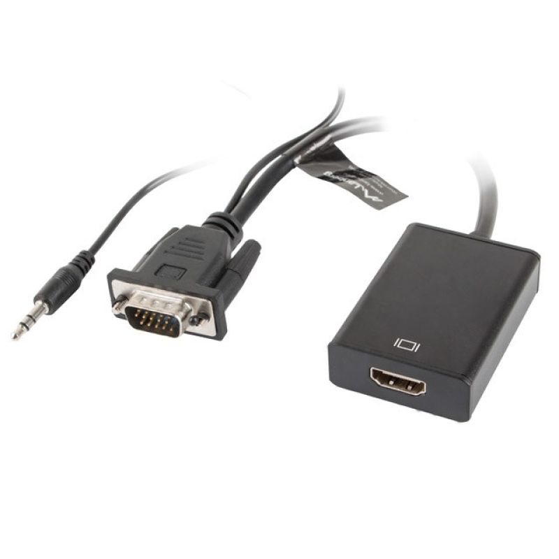 2. Lanberg AD-0021-BK adapter (D-Sub (VGA), Mini Jack M - HDMI F; 0.20m; black)