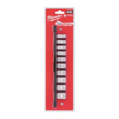MILWAUKEE 10-PIECE SOCKET SET 3/8" METRIC