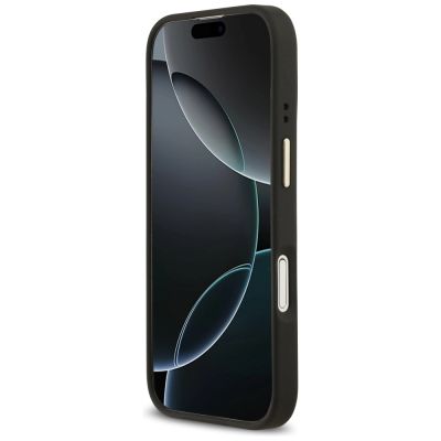 5. Guess Grained Strass Logo MagSafe case for iPhone 17 - black