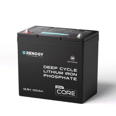 Renogy Core Mini 12V 100Ah LiFePO4 Battery with DuoHeat Self-Heating