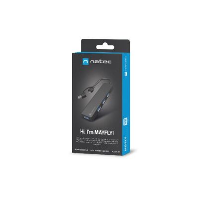5. NATEC HUB USB-C 3.0 MAYFLY 4-PORTS + USB-A ADAPTER NHU-2023