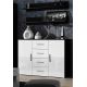 UNI chest of drawers black/white high gloss