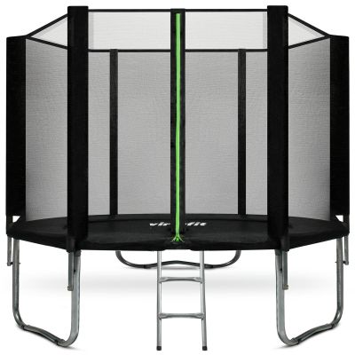 7. VIRTUFIT TRAMPOLINE WITH SAFETY NET – BLACK – 305 CM