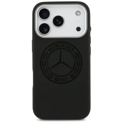 3. Mercedes Silicone Vintage Logo MagSafe Case for iPhone 17 Pro - Black