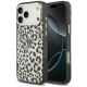 Guess IML Leopard Glitter Triangle Logo MagSafe Case for iPhone 17 Pro Max / 18 Pro Max - Black