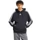 Men's adidas Essentials 3-Stripes French Terry Hoodie Black KY6605
