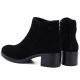 5. Women's leather ankle boots with a block heel, black Sergio Leone BT-52-S