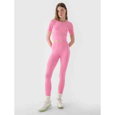 2. Women's crop top slim plain 4F 4FRAW24TTSHF2581-54S