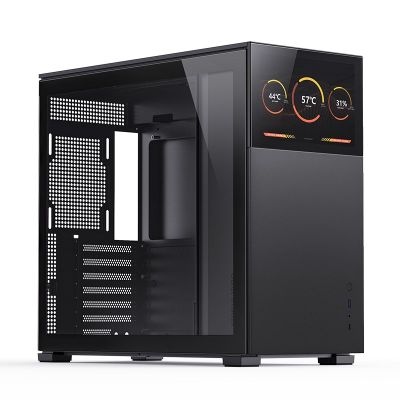 Jonsbo D41 Screen ATX Case, Tempered Glass - Black