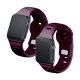 12. 3mk Silicone Watch Strap for Apple Watch 42 / 44 / 45 / 49 mm - Burgundy