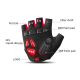 8. Rockbros S169BR L cycling gloves with gel inserts - black and red