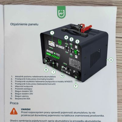 19. Battery Charger with Jump Starter 40 A 12 V/24 V W14005 WUBER