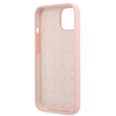 7. Guess GUHCP13SLS4GWPI iPhone 13 mini 5.4" pink/pink hard case Silicone 4G Logo