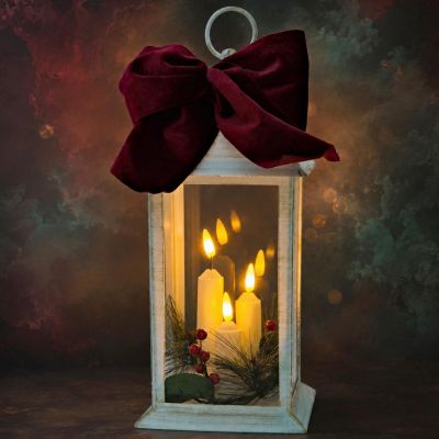 4. LANTERN ADVENT LANTERN LED 30CM 3 CANDLES WHITE