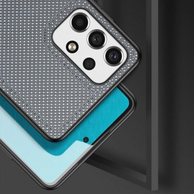 4. Dux Ducis Fino case is made of nylon material for Samsung Galaxy A73 blue