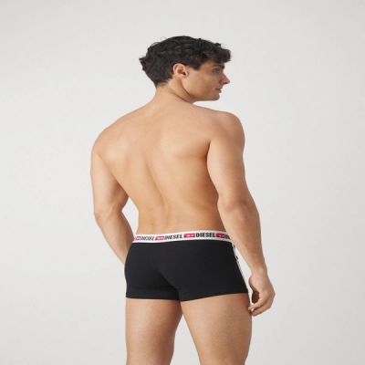 3. Diesel Men Shawn 3-Pack Boxer Briefs Black Fashion Cotton