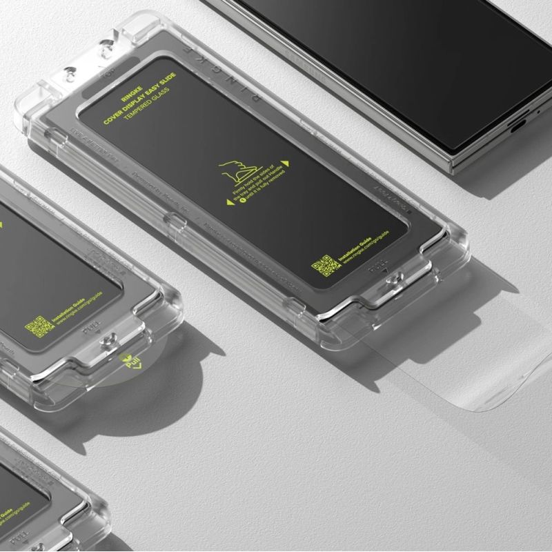 6. Ringke Cover Display Easy Slide Tempered Glass 2-pack for Samsung Galaxy Z Fold 7 - Transparent