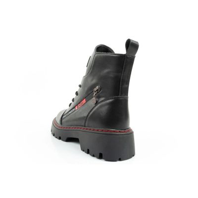 5. Lee Cooper boots, women's boots, leather boots, black, red, warm